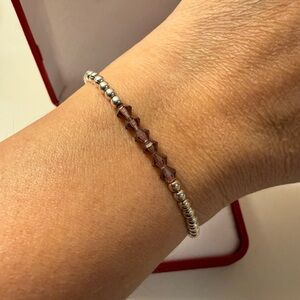 Peruvian Silver Citrine Beaded Bolo Bracelet NWOT